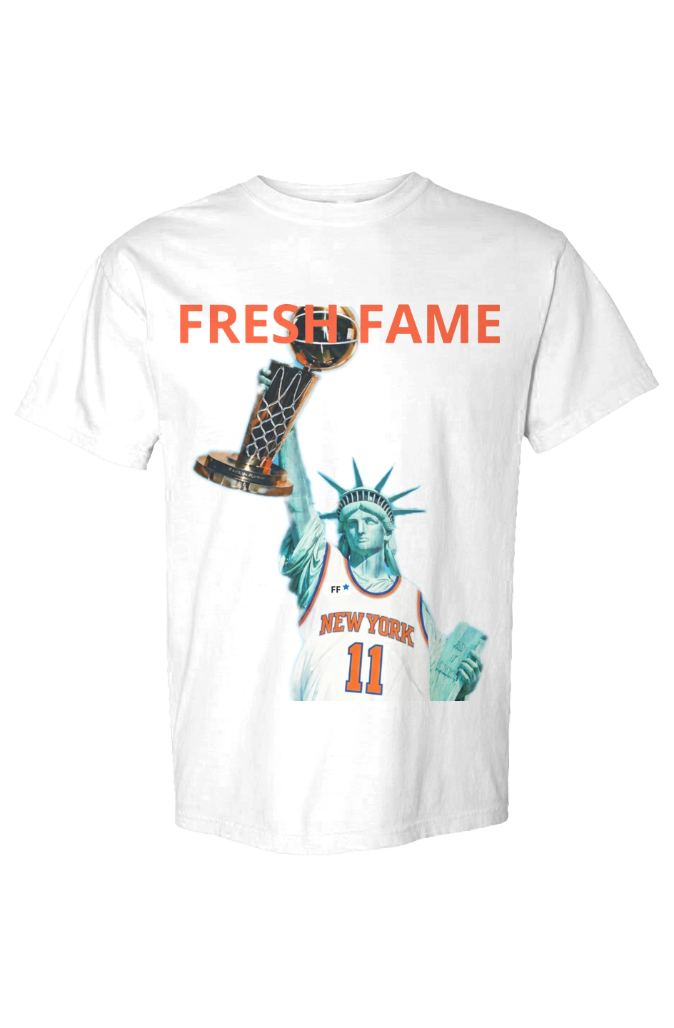 New York Knicks Jalen Brunson Statue Of Liberty NBA CHAMPIONSHIP T